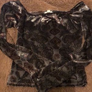 Velvet crop top